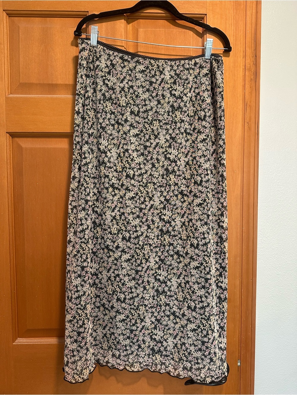 American Eagle Outfitters Black Floral Maxi Skirt